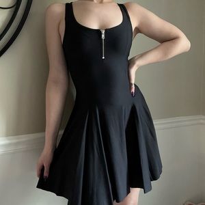 Blackmilk Black Mini Dress with Zipper Detail